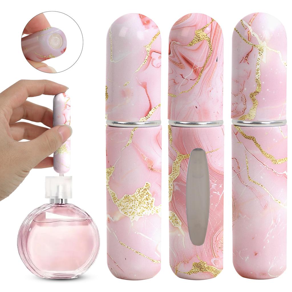 Marble Pattern High-end Printing 5ML Perfume Sub-bottling Sample Portable Travel Bottom Direct Charging