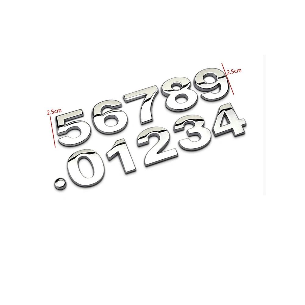 40Pcs DIY 3D Chrome Car Emblem Stickers Alphabet Letter Number Symbol Badge Words Sticker Auto Styling Car Decal Car Accessories