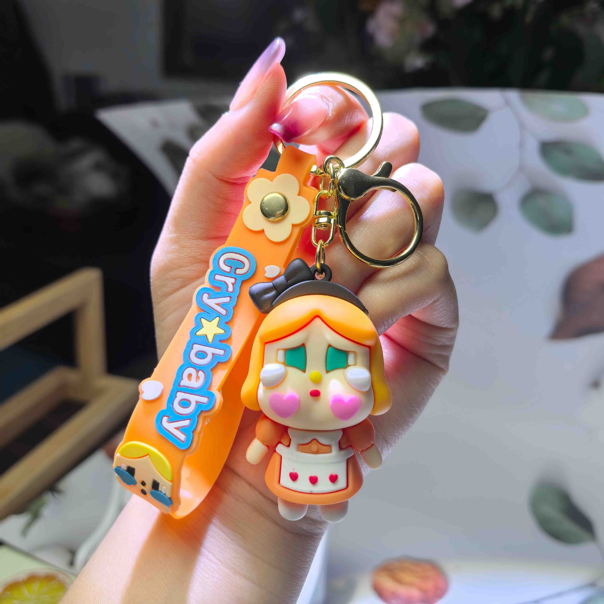 

Плачущий ребенок Мечтательный плачущий ребенок Брелок Подвеска на сумку Подвеска для автомобиля Модный Игривый Подарок для парня/девушки оранжевый