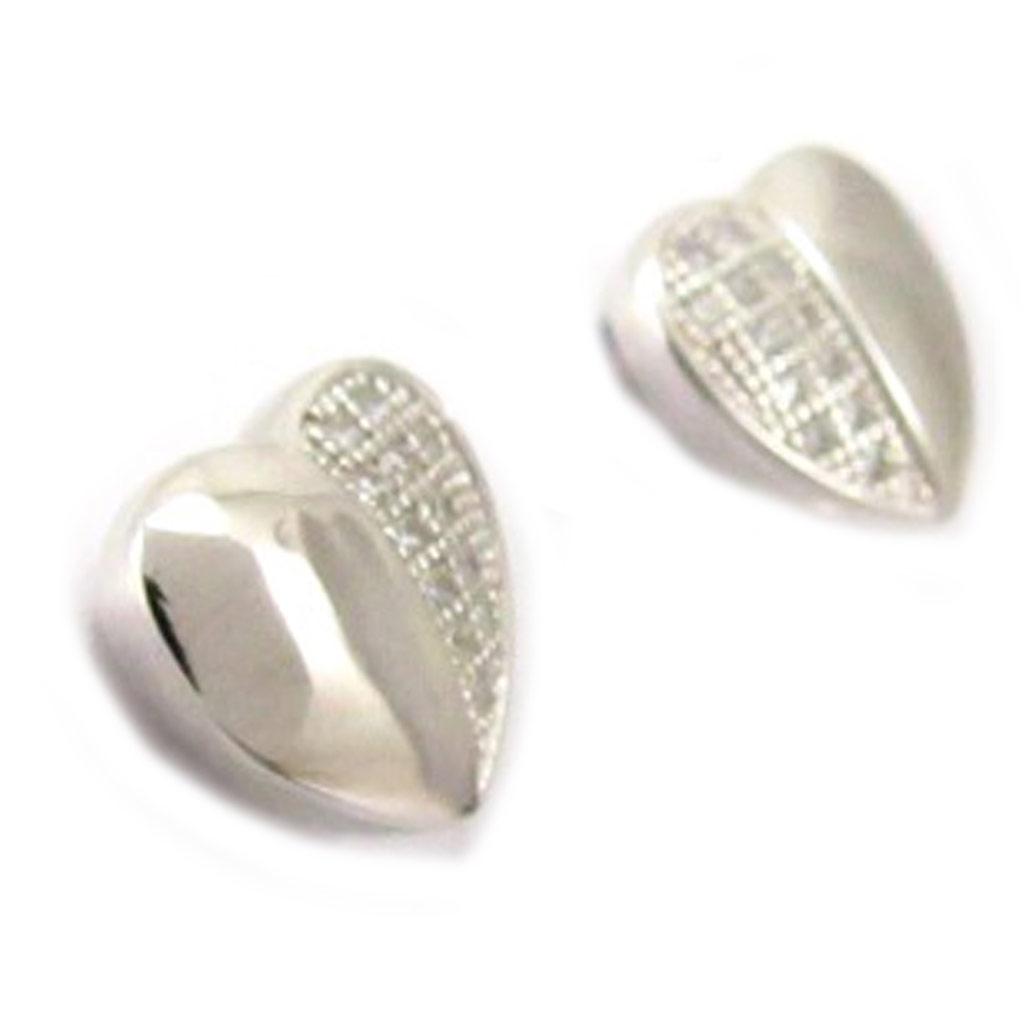 Les Trésors De Lily [K6410] - Silver 'Love' Earrings