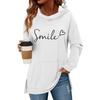 Women S Classic Valentine Letter Print Raglan Sleeve Pocket Hoodie Pullover