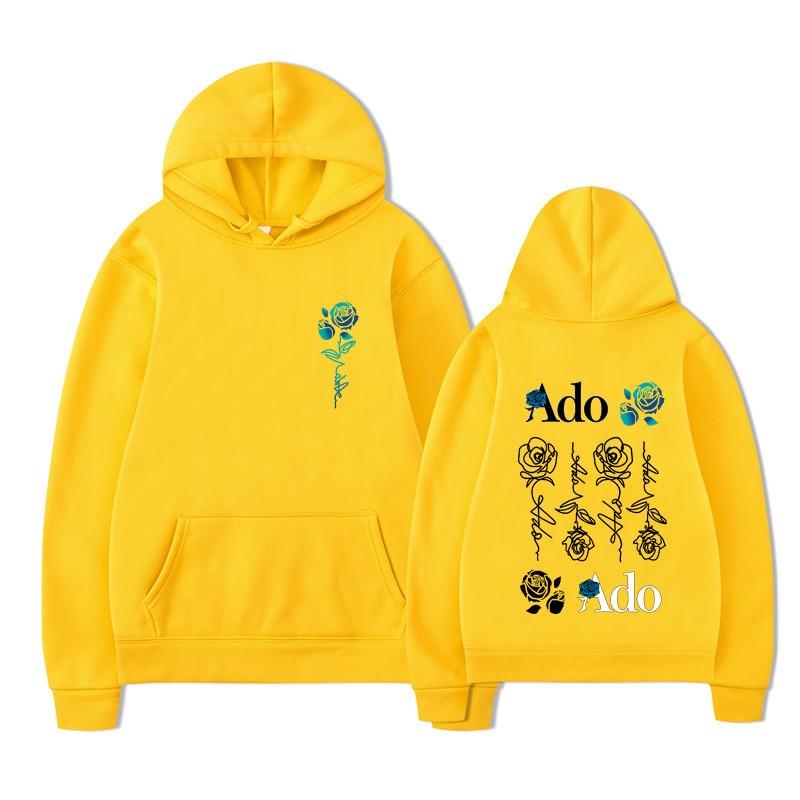 2025 Neu Bedruckt Ado Grenzüberschreitender Außenhandel Herbst/Winter Europäischer und Amerikanischer Stil Locker Hip Hop Ins Hoodie mit Samt f