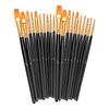 10-Piece Children's Paint Brush Set: Blue Handle Nylon Brushes for Acrylic, Watercolor, and Oil Painting