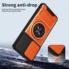For Samsung Galaxy A07 4G Magnetic Case Ring Holder Foldable Kickstand TPU PC Phone Cover with Camera Lens Slider