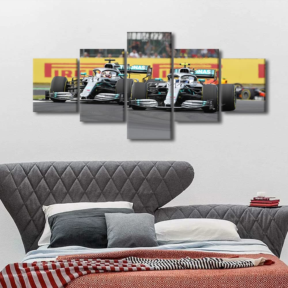 5Pcs F1 Racing Car House Sports Car Canvas Paintings Wall Poster Home Decor 5 Panel Modern 5 Pieces Pictures No Framed HD Print