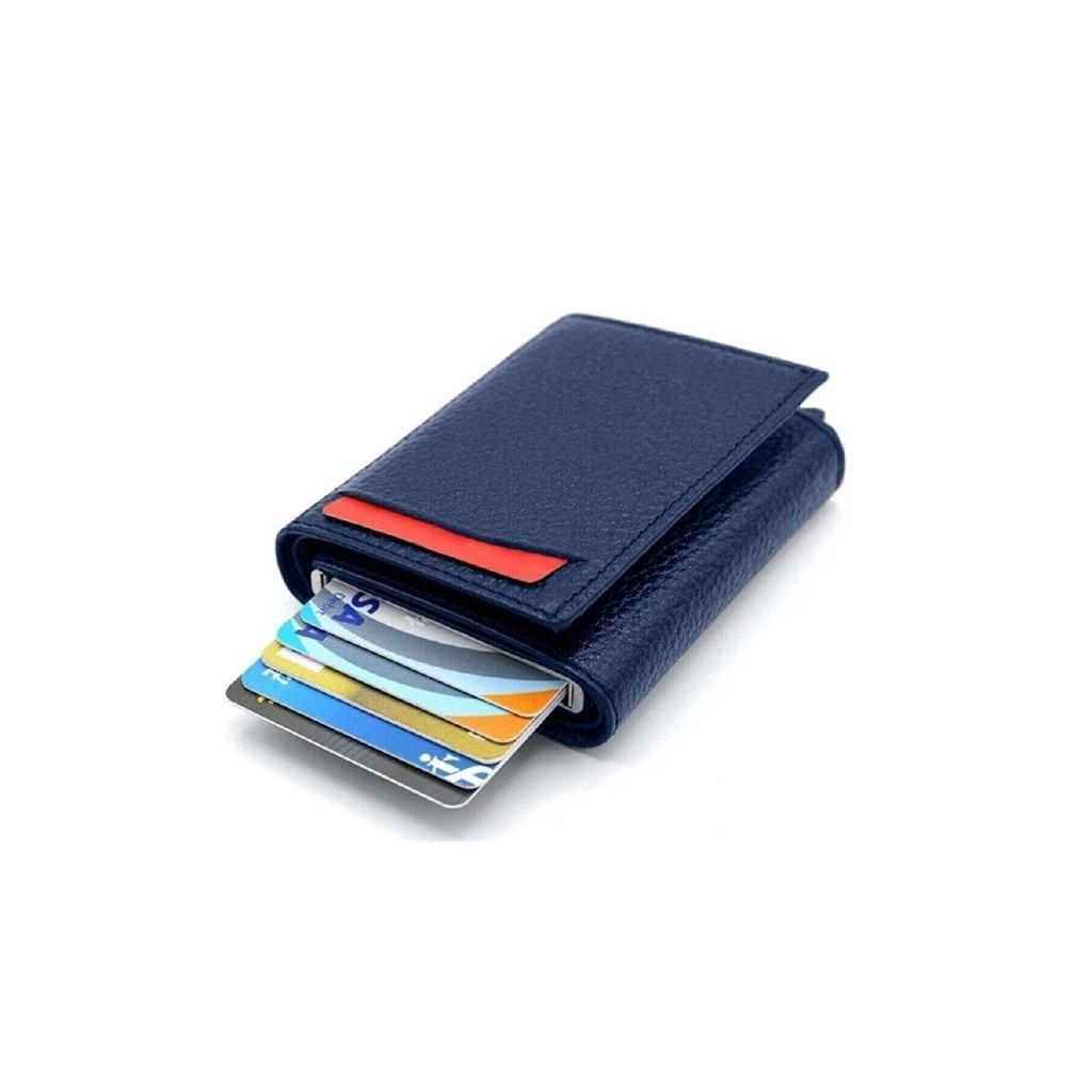 Kunstleder-Herrenmechanismus, veganes Leder-Kartenhalter-Portemonnaie-Portfolio, Lila