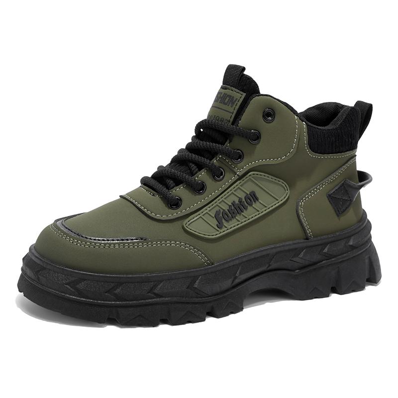 Herrenstiefel Outdoor Wasserdicht Herren Stiefeletten Herren Plateau Arbeitssicherheitsschuhe für Herren Lässige Wanderschuhe Atmungsaktive Herren Sneaker