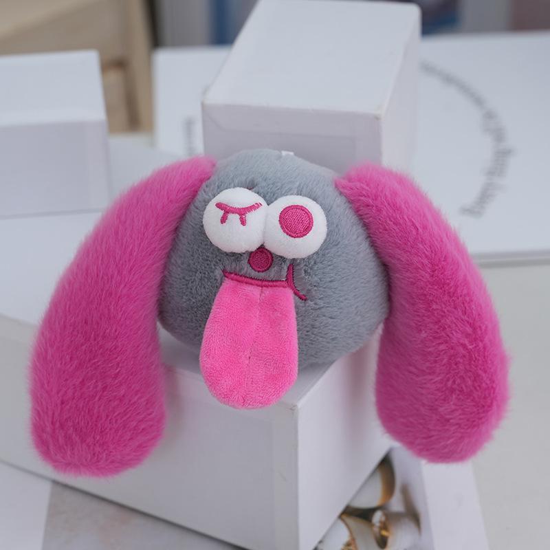 

Fluffy Soft Monster Plush Toy Keychain Cute Cartoon Dog Bag 15cm Charm