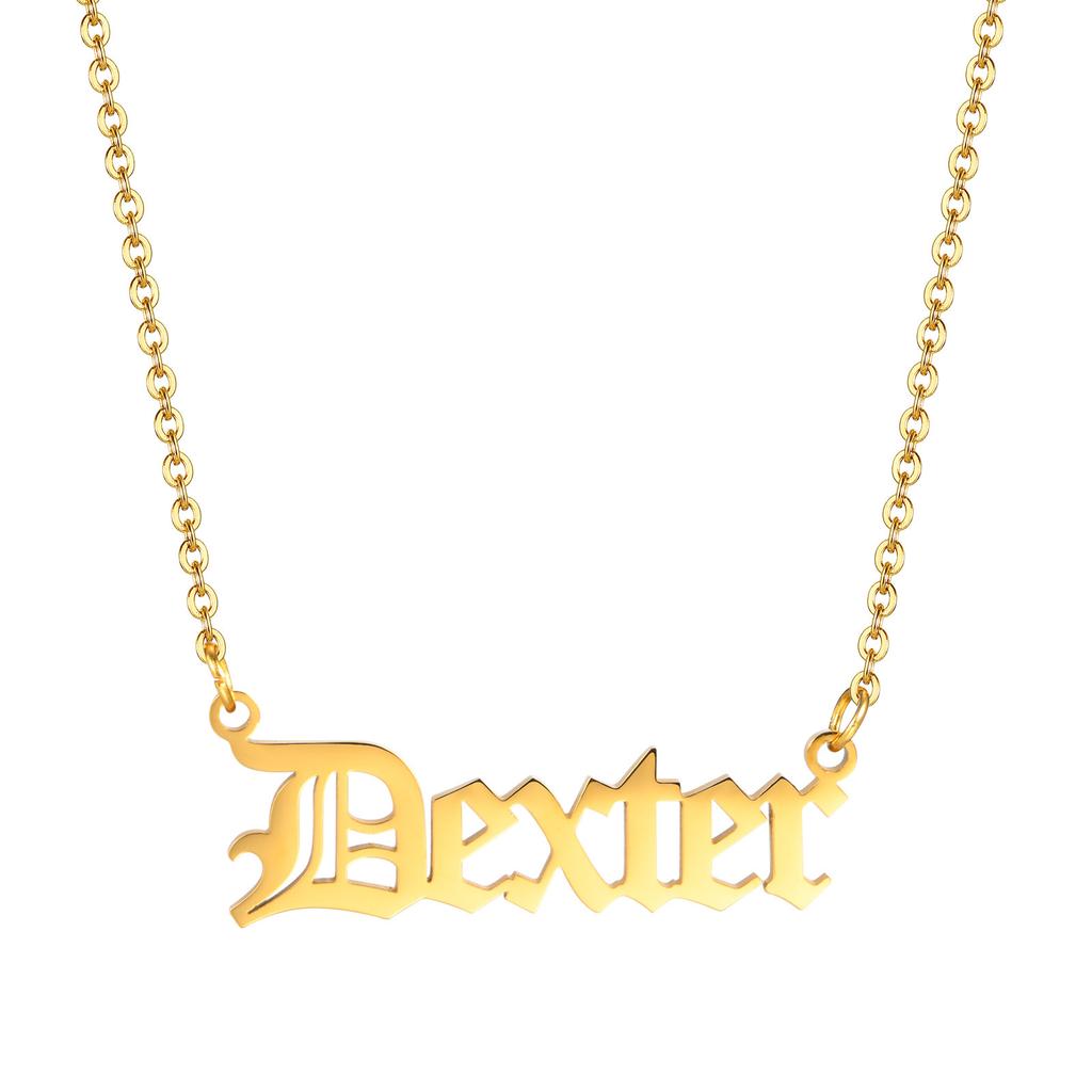 Personalized Name Necklace for Little Girl Boy, Stainless Steel Initial Customized Gift, Mom To Son/daughter
