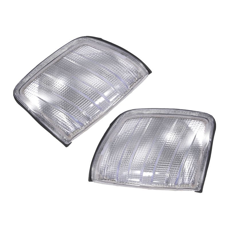 Powerful Car L+R White Corner Lights Turn Signal Lights For Mercedes W124 E-Class Sedan 1985-95 1248260043 1248260143