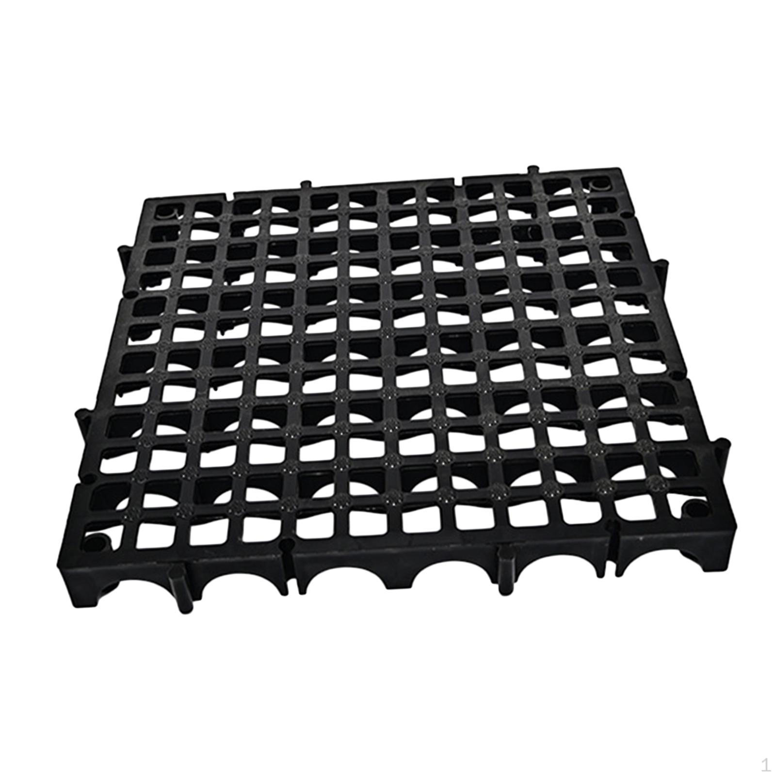 

Drainage Interlocking Floor Tile Grate for Car Washing Grating Panel Patio чорний