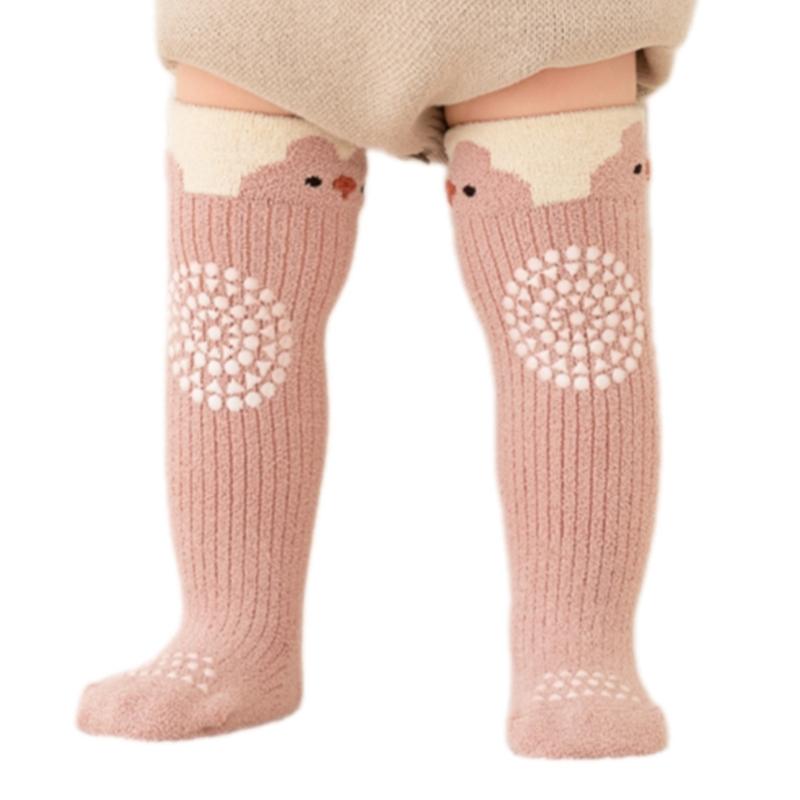 Winter Warm Toddler Long Socks Baby Knee Socks with Animal Pattern Infant Knee Stockings for Baby 0-3 Years