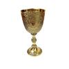 Pure Brass Goblet Heavy Gauge Engraved,Premium Goblet Champagne Flutes, Wine Drinking Glass,Tumbler Cups for Water,Royal Chalice Cup,Embossed 210 Ml