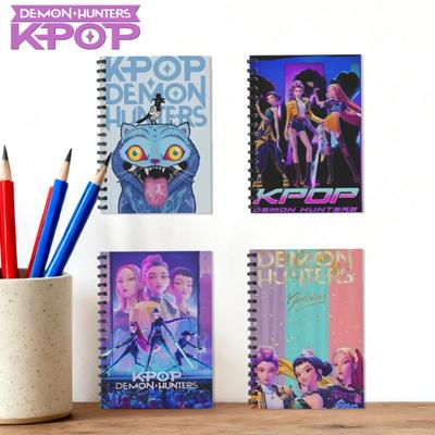 K-pop Demon Hunters A6 Anime Poznámkové bloky - Kroužková psací podložka pro studenty Školní kancelářské potřeby Dárek Kawaii Psací potřeby