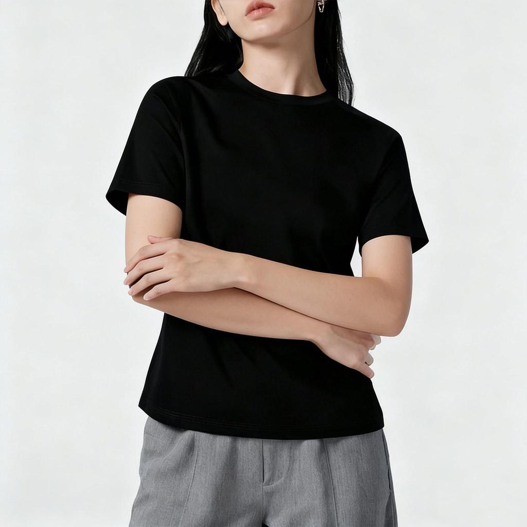Pure Cotton Short Sleeve Unisex Summer Work & Team Shirts - Round Neck