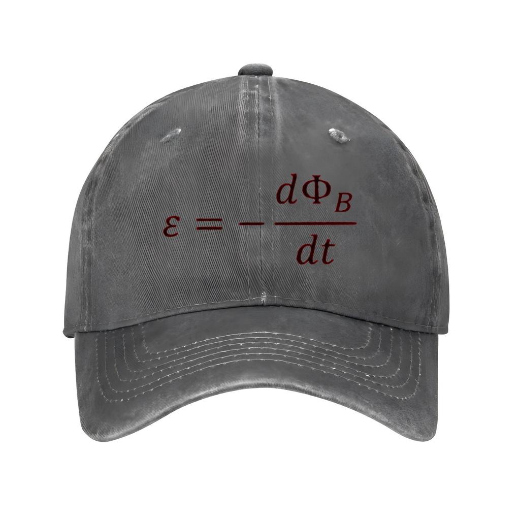 Faradays Law Electromagnetic Induction Formula Baseball Cap Physics Students STEM Scholars Adjustable Dad Hat
