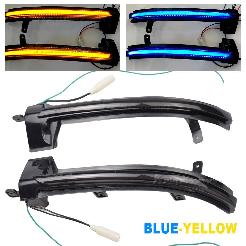 2Pcs For VW Touareg II 2010 2011 2012 2013 2014 2015 2016 2017 2018 LED Dynamic Mirror Blinker Light Sequential Turn Signal Lamp