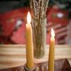 Natural Beeswax Taper Candles, DEYBBY Smokeless and Dripless Beeswax Candles, Long Lasting Burning, Nontoxic, 8 Inch, 6 Pack
