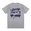Sorry Got Plans Funny Cat Meme Vintage Graphic T Shirts Men Women's Fashion Trend Tops T-shirt Summer Casual 100% Cotton T Shirt