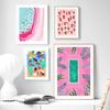 Tropical Morocco Beach Swim Pool Santorini Abstract Art Canvas Painting Posters and Prints Wall Pictures for Living Room Decor No Frame