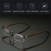 Titanium Alloy Business Reading Glasses Non Spherical 12 Layer Coated Plus Lenses Men Farsighted Eyeglasses +1.0 +2.0 +3.0 +4.0