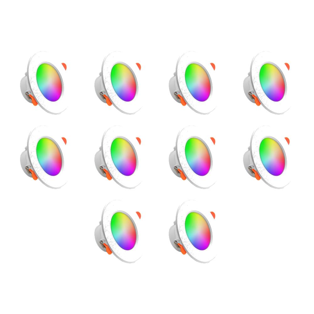 15W Tuya LED Downlight Bluetooth LED Smart Ceiling Light RGB+CW+WW Dimmable Spot Light APP Voice Control for Alexa Google Home