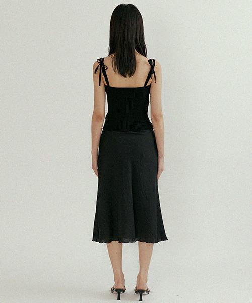 Lingseoul Ribbed Bustier Knit-Black