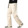 CLOR American-Style Cargo Pants for Men, Spring And Summer Trendy Straight-Leg Trousers, Loose-Fitting Casual Pants, CL11 Khaki S