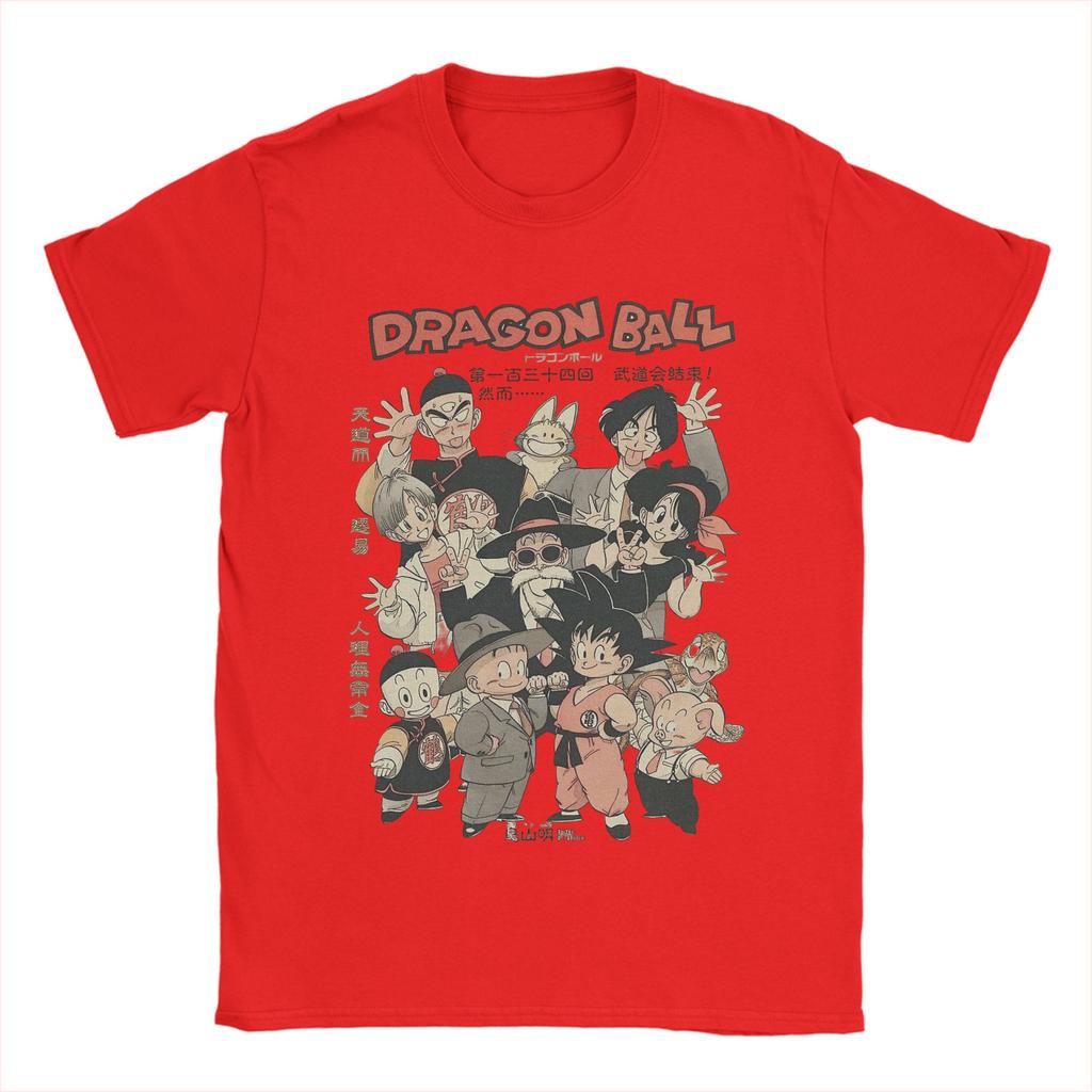 Mens TShirts Dragon Ball Cool Cotton Tees Short Sleeve  T Shirt Round Neck Tops Graphic Printed