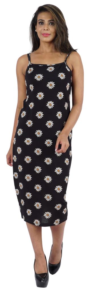 Inkmeso Womens Sexy Spaghetti Strap Dress Printed Bodycon Club Party Midi