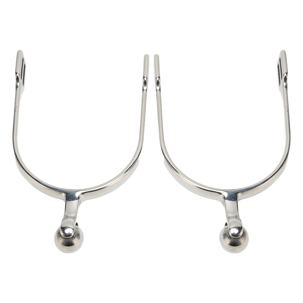 2Pcs Women Horse Spurs Stainless Steel Western Spurs with Roller Ball for Equestrian Boots Horsemanship Lovers