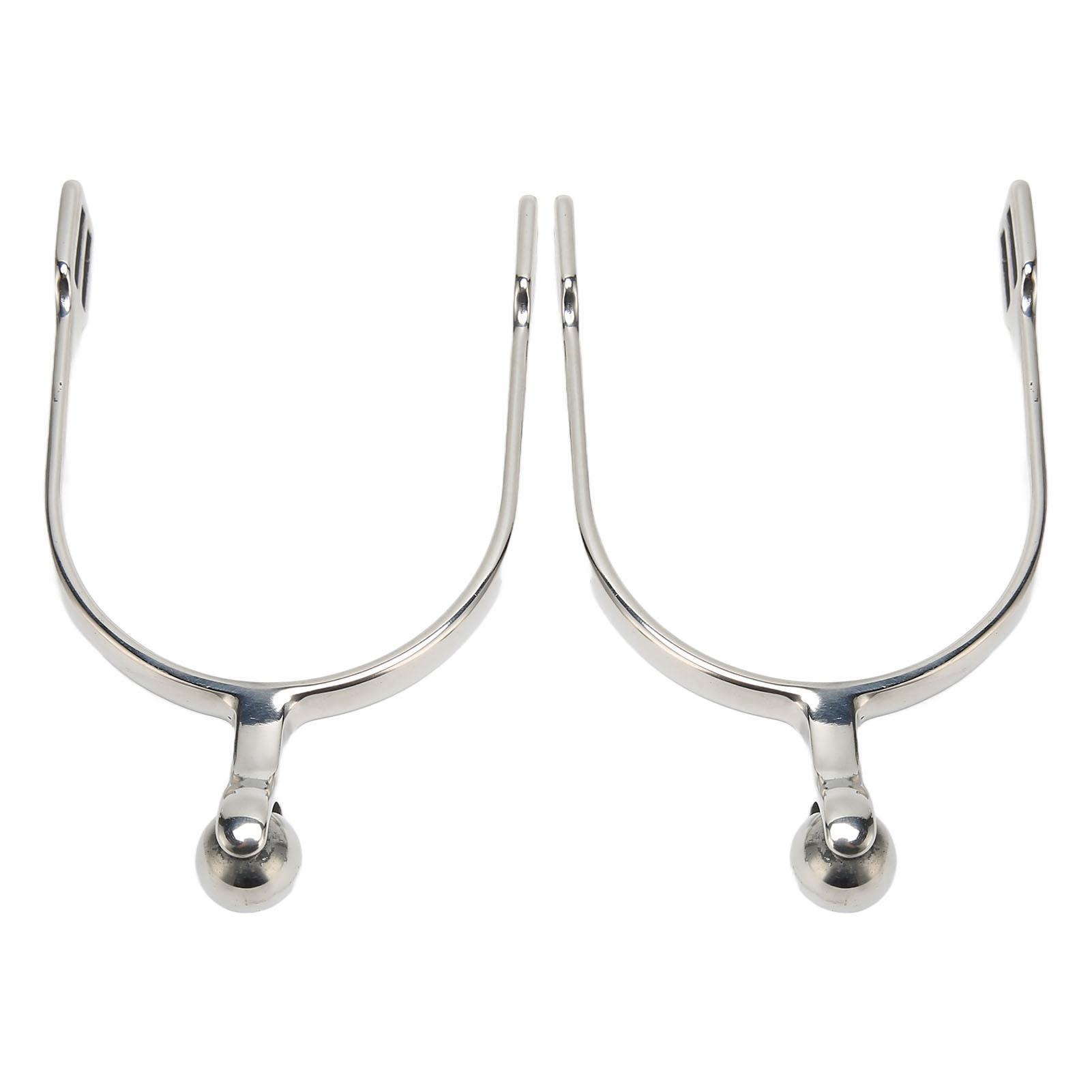

2Pcs Women Horse Spurs Stainless Steel Western Spurs with Roller Ball for Equestrian Boots Horsemanship Lovers