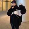Lamb Plush Zipper Jacket Women's Trendy Autumn and Winter Plus Velvet Student Korean Style Loose and Versatile Sweatshirt for Women