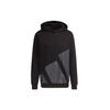 adidas Großes Logo Kapuzen-Fleece-Sweatshirt Schwarz Herren HI1180