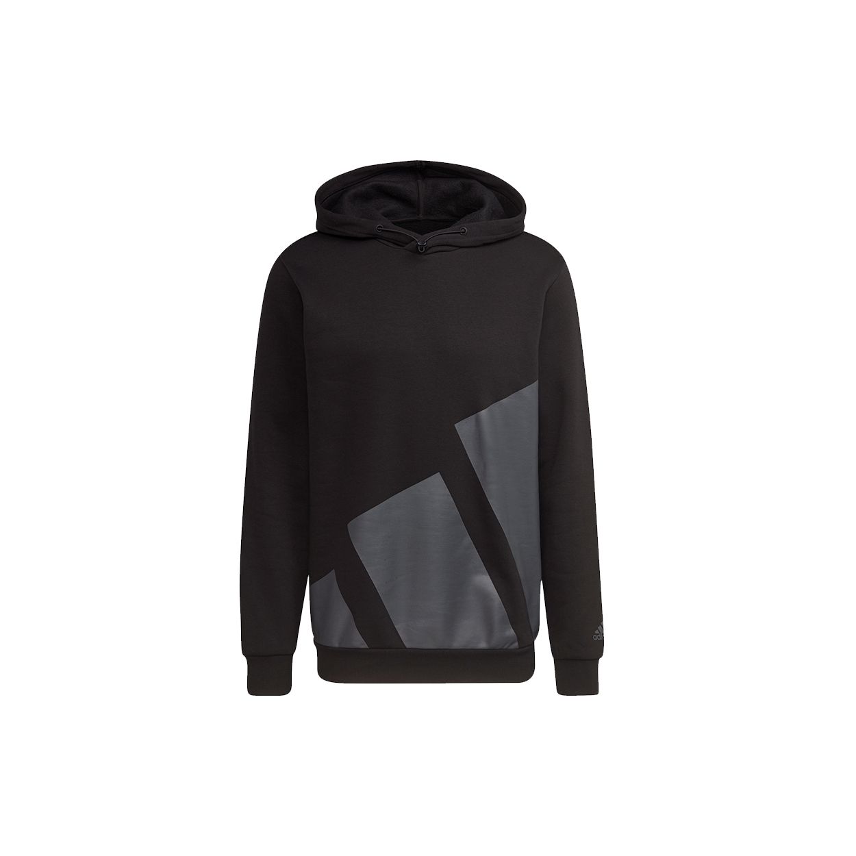 adidas Large Logo Hooded Fleece Sweatshirt Black Men s HI1180 S