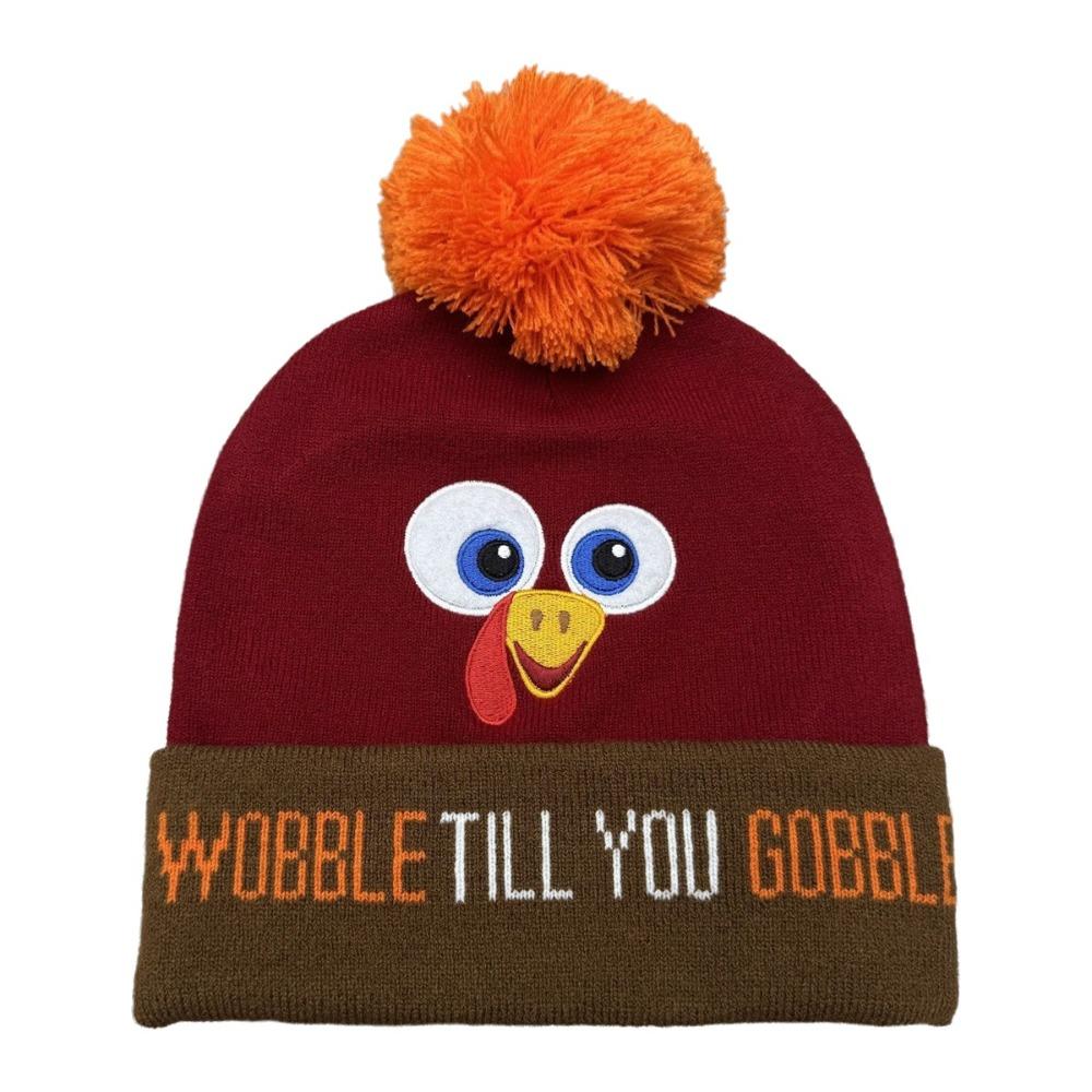Warm Turkey Knitted Hat Simple Style Funny Turkey Hat Knitted Beanie Hat Autumn Winter Season