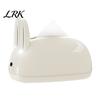 Bedroom Bedside Table Accessory Cute Rabbit Shape Tissue Box, Decorative Plastic Facial Dispenser, Round Bunny Ear Box Cream Style Napkin Case