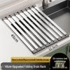 DANLE 304 Stainless Steel Foldable Sink Draining Rack