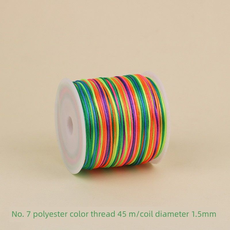 

Color Hand-Woven Line Hand-Knitted Rope DIY Flower Rope Line 5 Kids Colorful Thread Dirty Braid Dragon Boat Festival Colorful Rope Color polyester 7 line about 45 meters