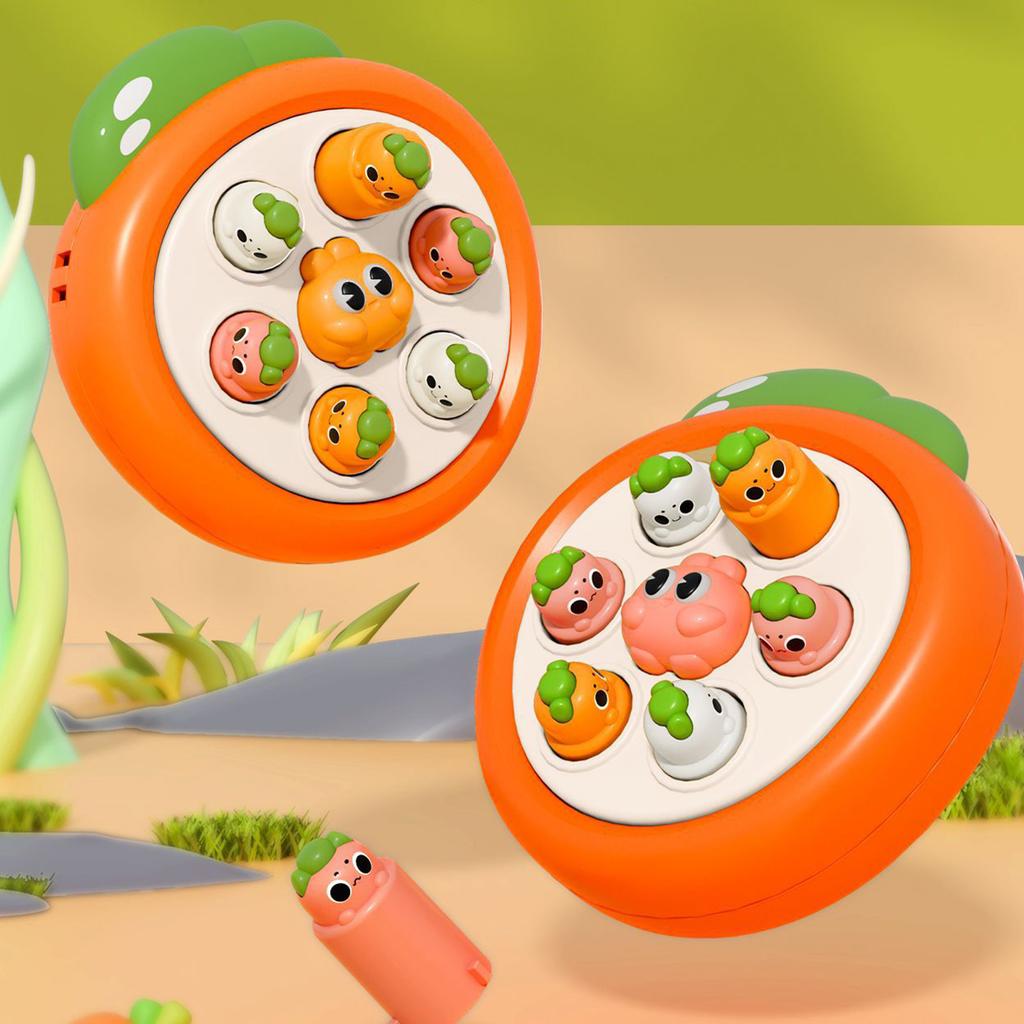 Kids Whack Toy Cartoon Radish Shaped Improve Reactivity Pounding Interactive Educational Toy