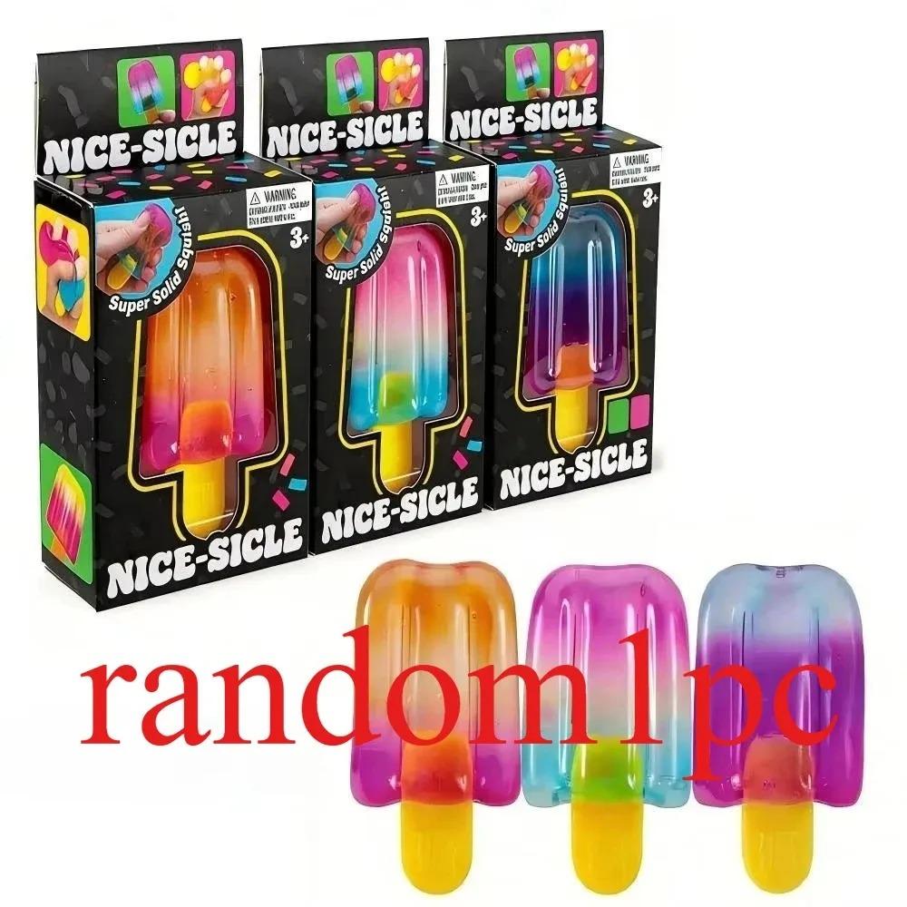 Needoh Ice Cream Squishy Squeeze Toy Nice Cube Sensory Fidget Toy Portable Stress Relief Gadget For Office Home Daily Relax