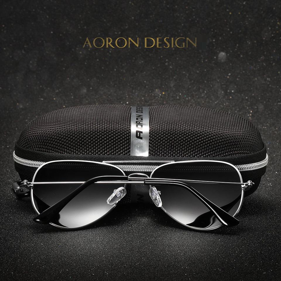 aoron Fashion Polarized Sunglasses Classic Driving Sun Glasses Metal Frame Mirror Lens Sunglasses for Men Women Gifts
