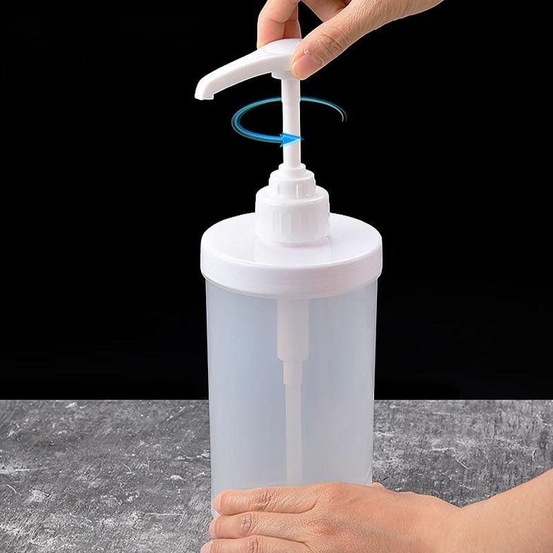 Flüssigkeitsspender Kaffeesirup Bienen Tropfflasche mit Hydraulikpumpe und Düsenkopf Küche Honigglas Behälter