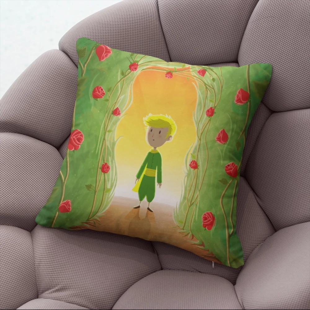 Little Prince Printed Cartoon Pillowcase Interior Decoration Office Living Room Home Pillowcase