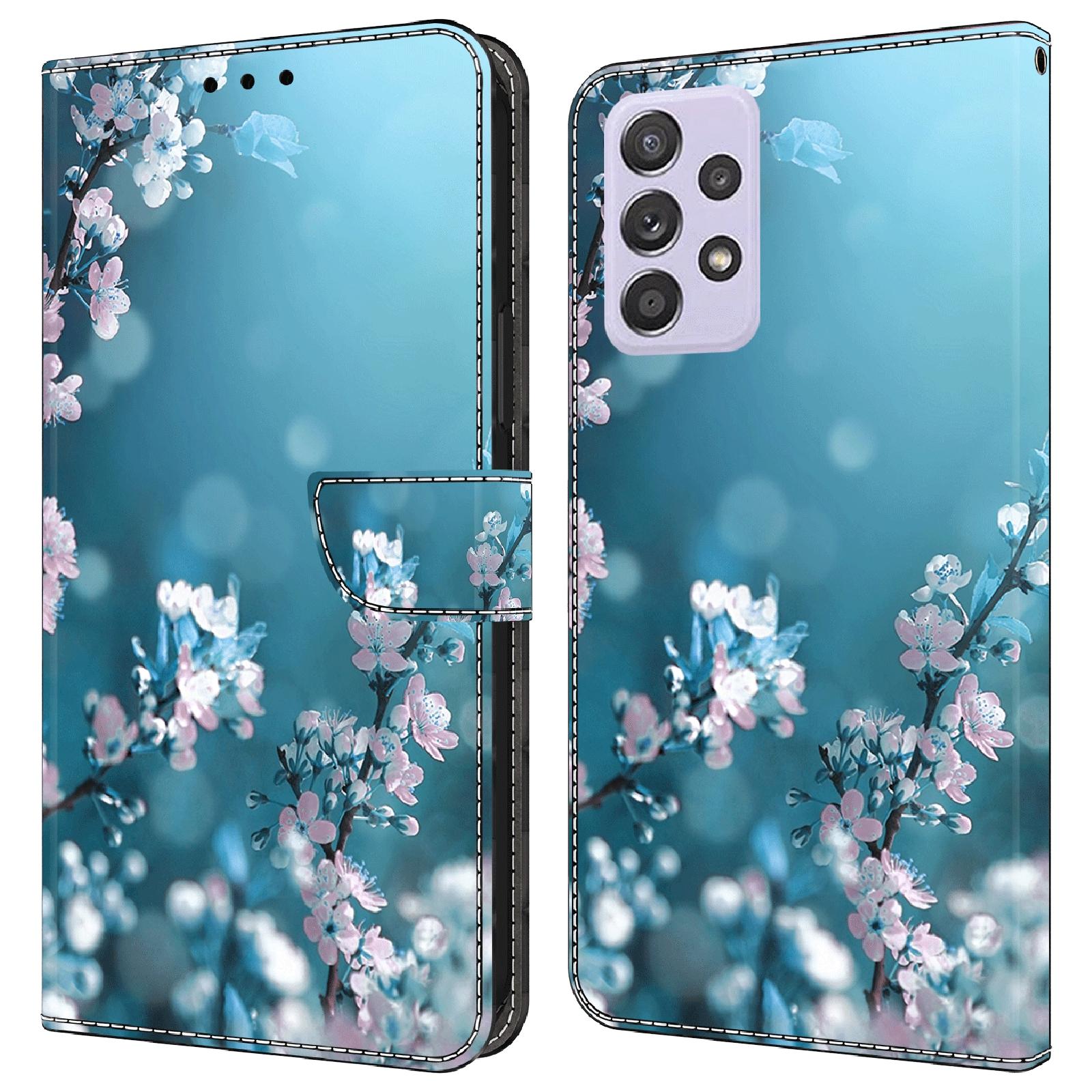 

Wallet Case for Samsung Galaxy A52 4G/5G/A52s 5G,PU Leather Stand 3D Pattern Printing Phone Cover Plum Blossoms