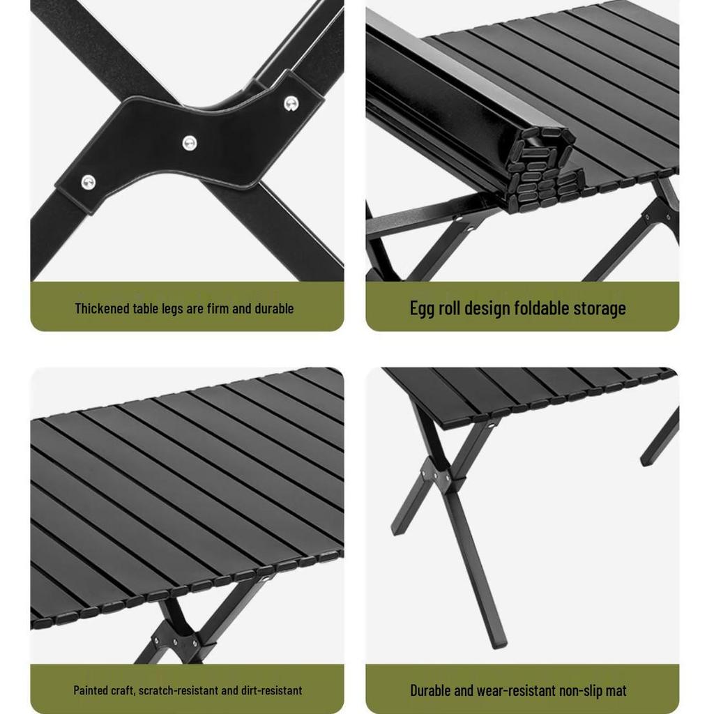 Portable Ultra-light Folding Camping Table and Chair Set for Outdoor Picnics and Barbecues