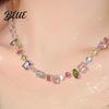 Health Luck Necklace Women Bracelet Multi Shape Colorful Candy Color