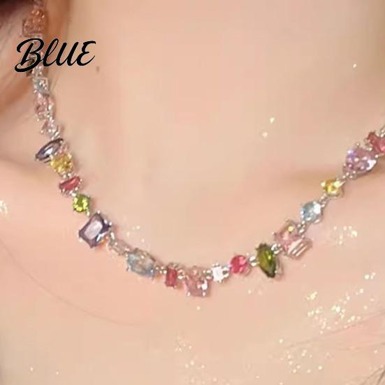 Health Luck Necklace Women Bracelet Multi Shape Colorful Candy Color