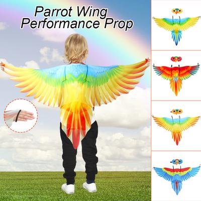 Kinder Vogel Umhang Papageienflügel Umhang Papagei Cosplay Kostüm Verkleidung Schal Umhang Kinder Halloween Party Festival Aufführungsrequisiten