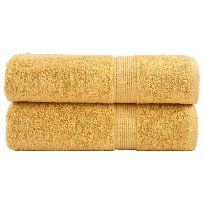VidaXL Essuie-mains de Qualité Supérieure 2 pcs, Serviettes de Bain, Serviettes à Main, Débarbouillettes de Salle de Bain, 137281
